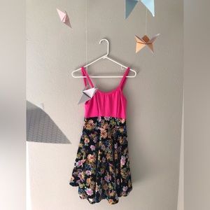 Hot Pink & Floral Dress